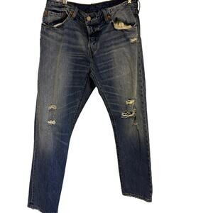 Levi’s 501 CT Jeans Men’s 31x32 Distressed Slim Taper Button Fly Denim